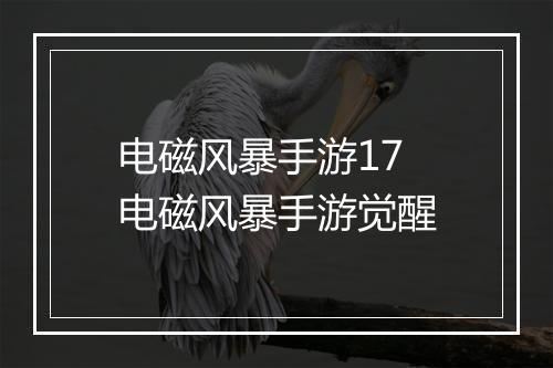 电磁风暴手游17　电磁风暴手游觉醒